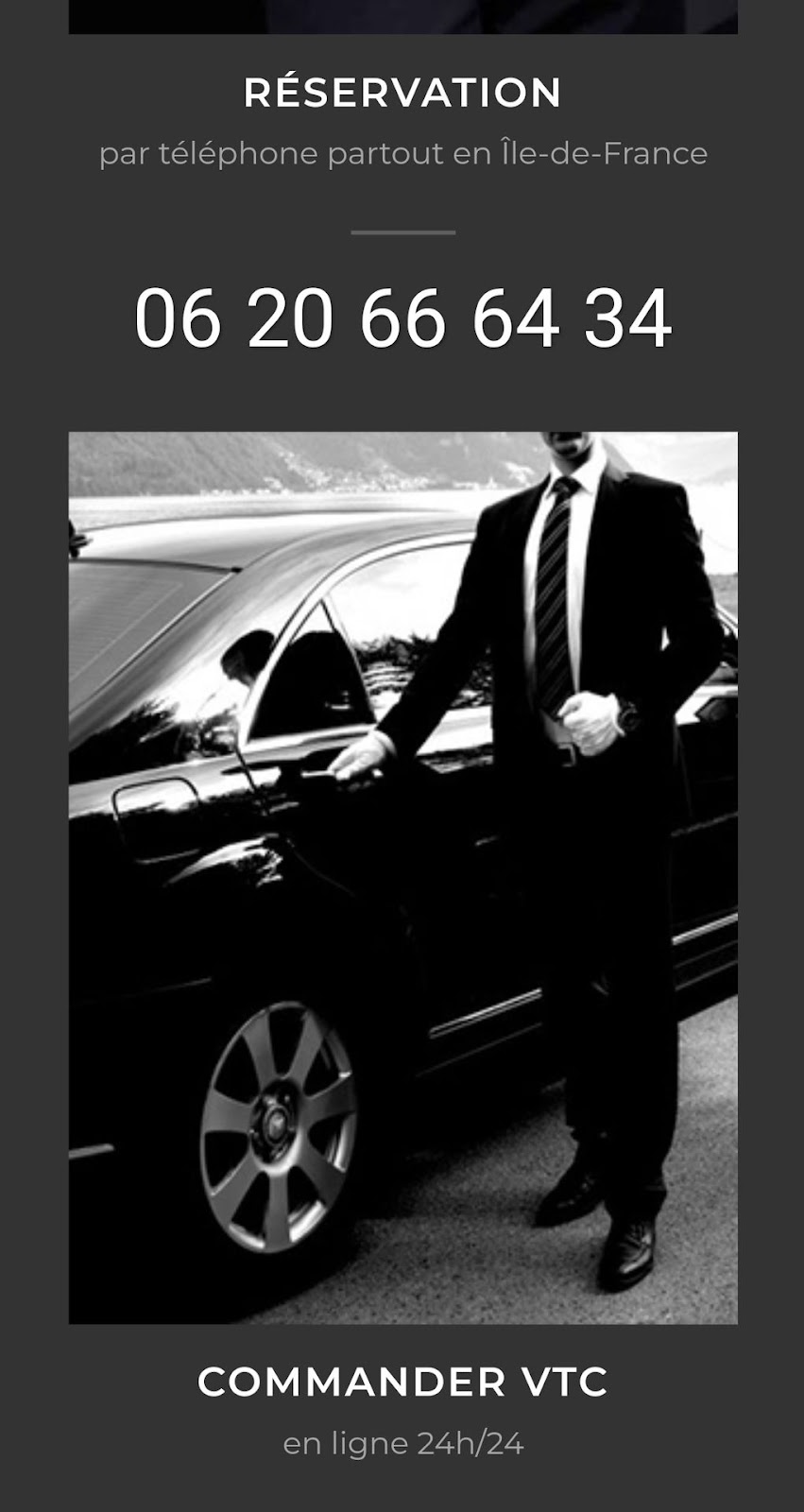 Véhicule de Fabrice Jean Cavelle VTC